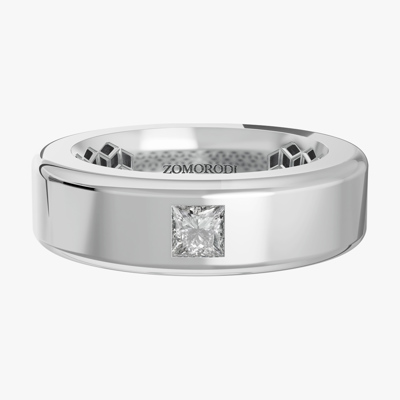 Camilens Princess-Cut 0.50-Carat Men's Diamond Wedding Ring